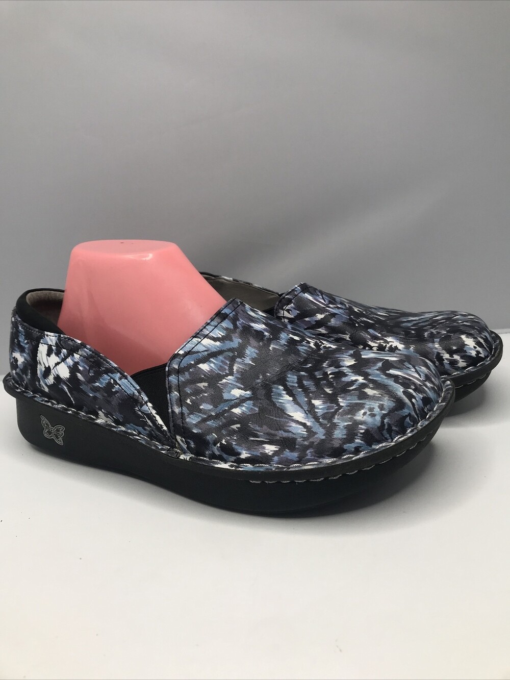 Alegria Debra Feral Blue Purple Camo Clogs Size Eu 41 US 10 Leather DEB-7501